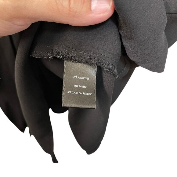 Torrid Georgette Tie-Front Flutter Sleeve Blouse Black Size 3X 22-24 Polyester - Picture 4 of 10
